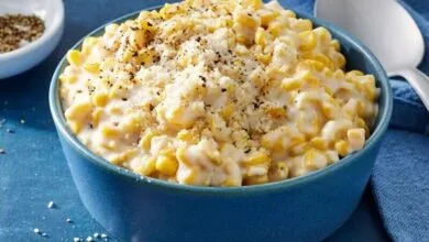 طرز تهیه ذرت مکزیکی با خامه و شیر به سبک بازاری