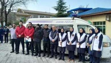 برگزاری مانور مشترک خودروهای اورژانس اجتماعی و سایر نیروهای امدادی در شهرستان رشت برگزاری مانور مشترک خودروهای اورژانس اجتماعی و سایر نیروهای امدادی در شهرستان رشت