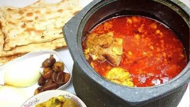 طرز تهیه آبگوشت سنتی و قهوه خانه ای اصیل دو پیازه