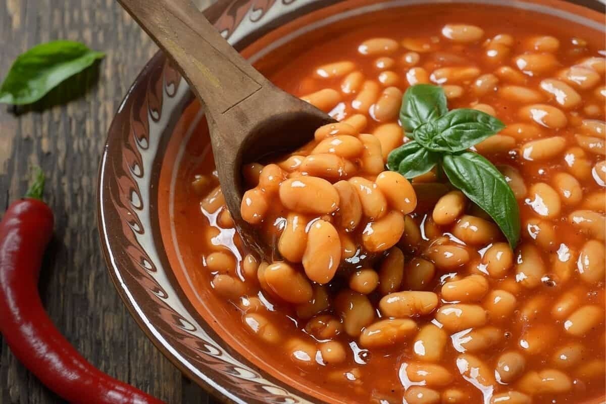 طرز تهیه خوراک لوبیا چیتی با سیب زمینی و قارچ، یک صبحانه کامل و مقوی 